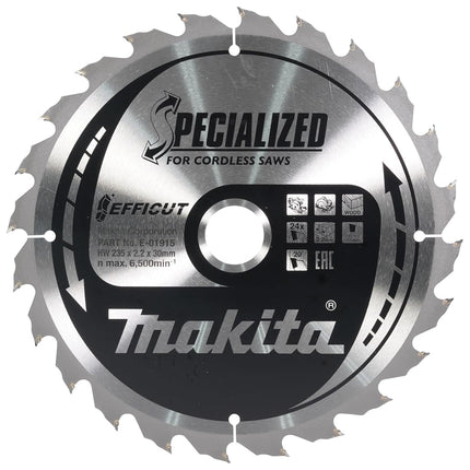 Makita E-01915 Lame de scie TCT Efficut 235x30x24T