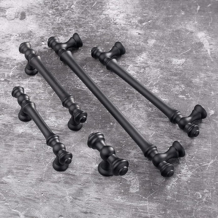 Asidrama 6 Pack 10 Inch(254mm) Matte Black Kitchen Cabinet Handles, Cabinet Pulls Kitchen Cabinet Hardware for Cupboard Drawer Pulls