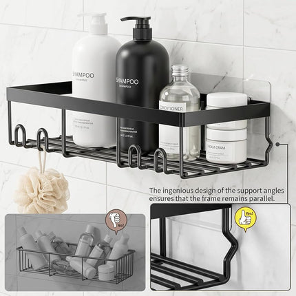 Moforoco Pink 5 Pack Shower Caddy Shelf Organizers Rack, Self Adhesive Black Bathroom Storage Organization, Home Kitchen No Drilling Inside Decor Rv Accessories, First Apartment Essentials…