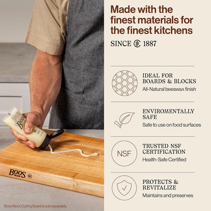 John Boos Block BWCB Butcher Block Board Cream, 5 Ounce