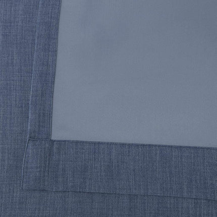 HPD Half Price Drapes Faux Linen Room Darkening Curtains - 120 Inches Long Extra Wide Luxury Linen Curtains for Bedroom & Living Room (1 Panel), 100W X 120L, Denim