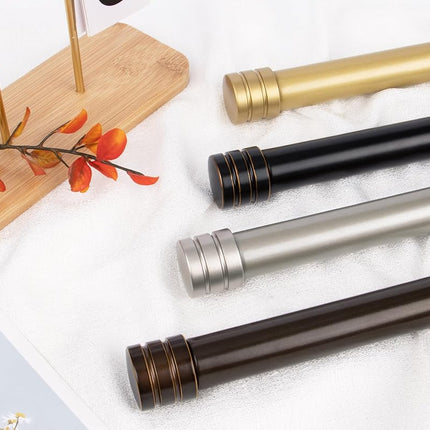 TONIAL1 Inch Double Curtain Rods for Windows 48 to 84 Inches, Heavy Duty Decorative Drapery Rod 32 to 86 Inches with Classic Cap Finial, Black
