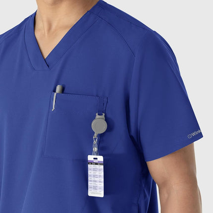WonderWink Mens Men's V-Neck Top Medical Scrubs Shirt, Galaxy Blue, XX-Large US