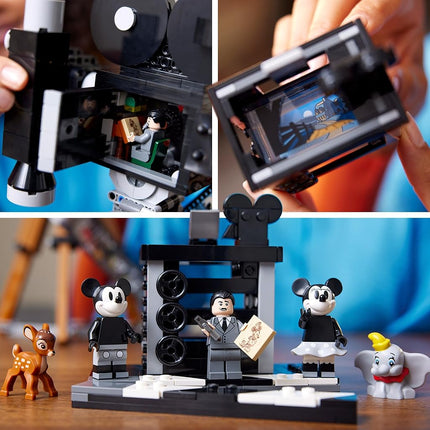 LEGO Disney Walt Disney Tribute Camera, Memorabilia Set for Adults with Mickey and Minnie Mouse Minifigures, plus Bambi & Dumbo Figures, Collectible Gifts for Women and Men 43230