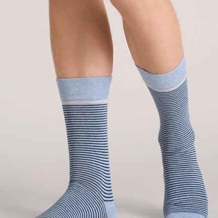 Ted Baker Men's 3 Pack Pattern Crew Dress Socks, Denim Heather/Navy, One Size