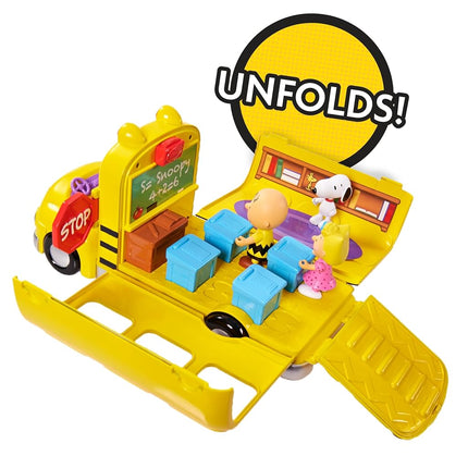 Peanuts Charlie Brown School Bus Playset