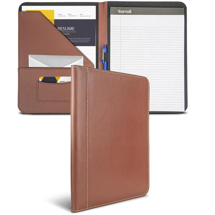 Samsill Contrast Stitch Leather Padfolio – Lightwe