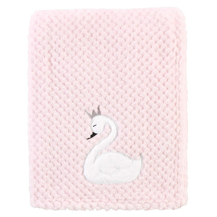 Couverture en peluche gaufrée unisexe Hudson Baby, Cygne, Taille unique