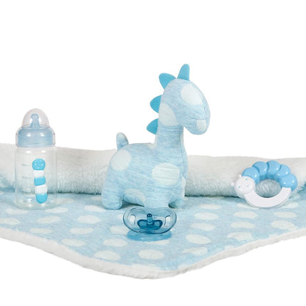 JC TOYS-La Newborn Baby Doll, Blue with White (18064)
