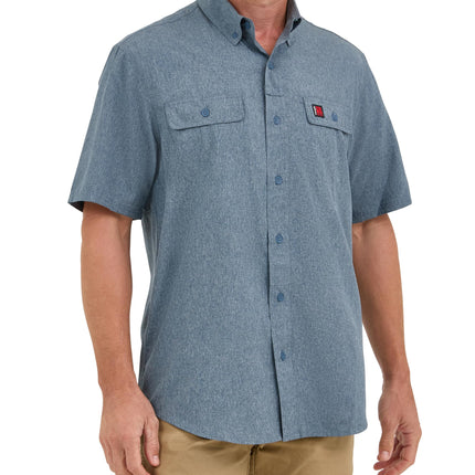 Wrangler Men's Short-Sleeve Vented Button-Down Wor