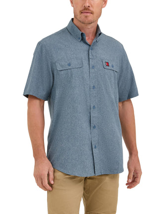 Wrangler Men's Short-Sleeve Vented Button-Down Wor