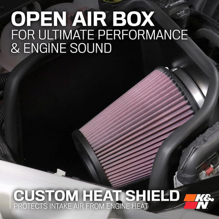 K&N 57-3021-1 Washable and Reusable Car Performance Intake Kit