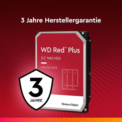 WD Red Plus 6TB NAS 3.5" Internal Hard Drive - 5400 RPM Class, SATA 6Gb/s, CMR, 256MB Cache