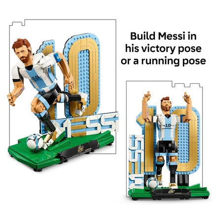 LEGO® Editions Lionel Messi – Football Legend 43015 Building Set for Kids - Collectable Football Decor - Display Set - Sports Treat Idea for Boys and Girls - Messi Fan Merch