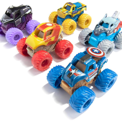 Monster Jam, Marvel Official Mini 5-Pack with Mystery Collectible Monster Truck, 1:87 Scale, Surprise Kids Toys for Boys and Girls Ages 3 and up