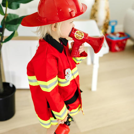 Melissa & Doug Fire Chief Role Play Set | Pretend Play | Kids Costume | 3+ | Gift for Boy or Girl