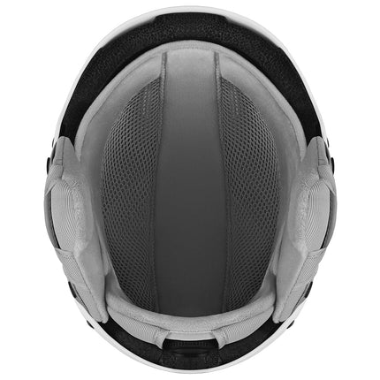 Casco de esquí y snowboard Retrospec Zephyr para adultos - Ajustable con 9 orificios de ventilación - Carcasa de ABS resistente a los impactos y espuma EPS - Blanco mate, grande 59-62cm