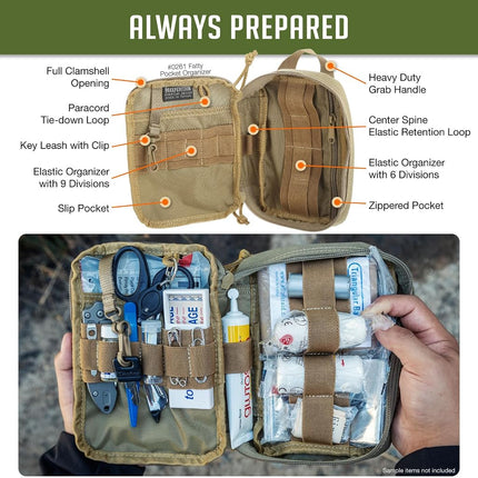 Maxpedition Medium Fatty Pocket Organizer (Khaki)