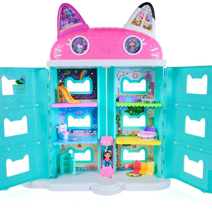 DreamWorks Gabby's Dollhouse Gabby's Meow-Mazing Dollhouse, Over 2 Feet Tall with 15 Pieces - Featuring Lenticular Eyes, Toy Figures, and Pretend Play Toys for Kids, Ages 3+