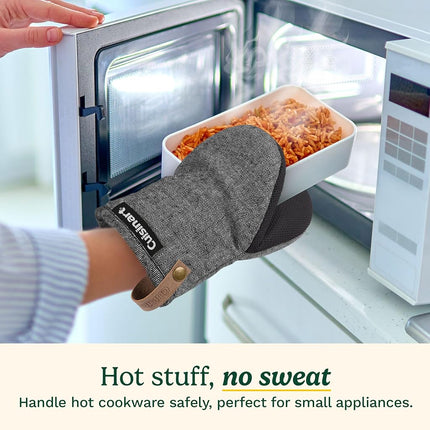 Cuisinart Heritage Mini Oven Mitts, 2-Pack, Neoprene, Heat Resistant 350F