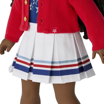 American Girl Team AG Sweater & Skirt Set 18 inch Doll Clothes with Tank Top, Red, White, and Blue, 6 pcs, Ages 6+