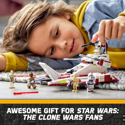LEGO Star Wars Republic Fighter Tank Building Toy, The Clone Wars Kids Toy with 4 Character Minifigures Including Mace Windu, and 2 Battle Droid Figures for 7 Plus Year Old Boys, Girls & Fans 75342
