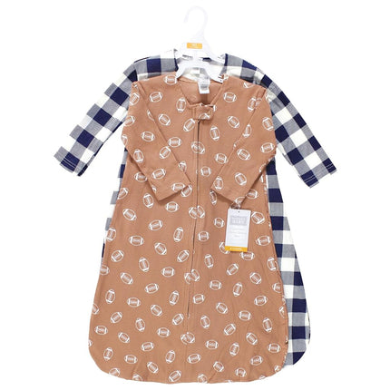 Saco de dormir Hudson Baby unisex de manga larga térmica, 2 unidades, Fútbol, 0-6 meses, Fútbol, 0-6 meses