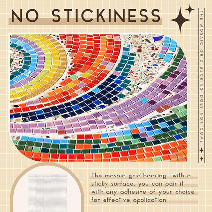 Teenyyou 12" x 120" Mosaic Mesh for Back Mounted Tile Fiberglass Mosaic Mesh Backing Boast for Tile Installation Supplies Tools(Non Sticky)