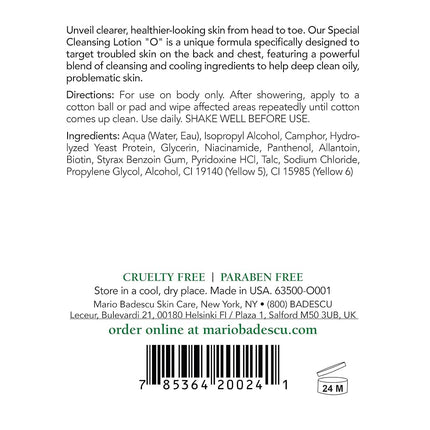 Special Cleansing Lotion O (For Chest And Back Only) - For All Skin Types