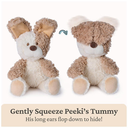 GUND Baby Peek-a-Boo Peeki Puppy Plush, Dog Stuffed Animal, Baby Toy for Ages 0 and Up, Brown/Cream, 7"