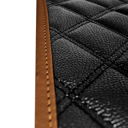 FH Group F12003BROWN Universal Fit Diamond Pattern Faux Leather Beige Automotive Floor Mats fits most Cars, SUVs, and Trucks