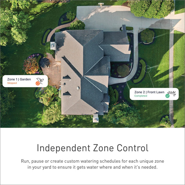 Contrôleur intelligent d'arrosage 16 zones Moen, système d'irrigation intelligent connectable Wi-Fi avec minuterie d'eau automatique, WICNT016G1USA