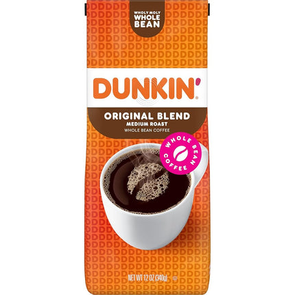 Dunkin Donuts Original Blend Whole Bean Medium Roast Coffee 340g