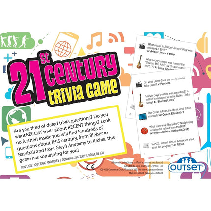 Outset Media Juego de cartas de preguntas y respuestas del siglo XXI, varios