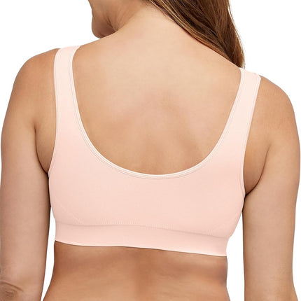 Bali One Smooth U Wireless Bra, Seamless No-Bulge Shapewear Bra, Pullover Bralette with No-Roll Underband and No-Dig Straps, Blushing Pink, S