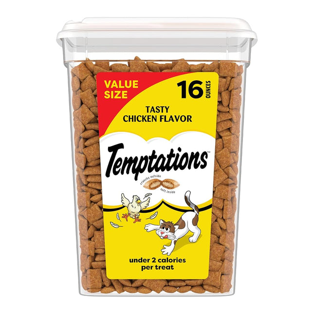 Temptations Classic Crunchy and Soft Cat Treats Tasty Chicken Flavor, 16 Ounce (Pack of 1)