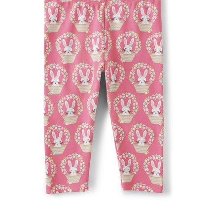 Gymboree Girls' and Toddler Capri Leggings, Pink Baskets, 12