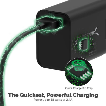 SABRENT Quick Charge 3.0 USB Wall Charger [18W 5V 2.4A QC 3.0] (AX-QCP1)