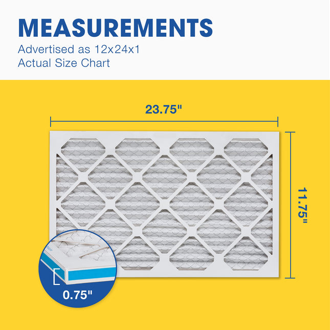 Aerostar Allergen & Pet Dander 16x20x4 MERV 11 Pleated Air Filter, Made in the USA, (Actual Size: 15 1/2"x19 1/2"x3 3/4"), 6-Pack