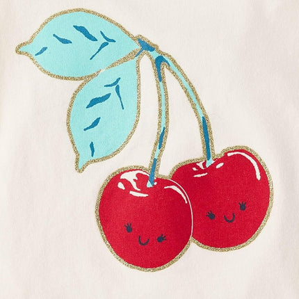 The Children's Place Baby-Girls and Toddler Short Sleeve Everyday Casual Knit Shirt, Cherries 4-Pack, 12-18 Months