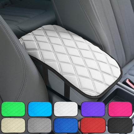 FH Group FH1053WHITEDM-AVC Diamond Pattern Neosupreme Center Console Pad Water-Resistant Black Seat Box Cover Protector fits Most Cars, SUVs, and Trucks