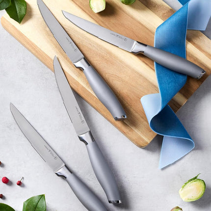Zwilling J.A. Henckels 17501-004 International Modernist 4-pc Steak Knife Set Silver 4.5-Inch