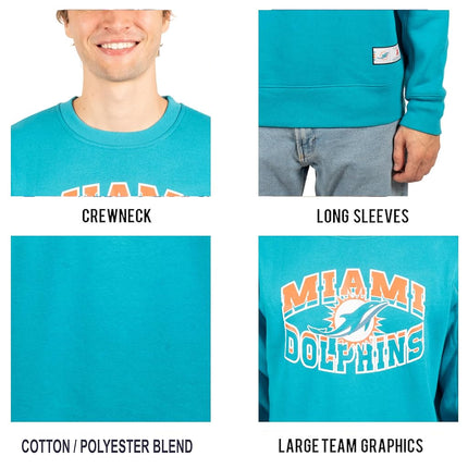 Ultra Game NFL Men's Super Soft Ultimate Crew Neck Sweatshirt