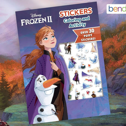 Disney Frozen 2 Anna and Olaf 32-Page Coloring and Activity Book with Puffy Stickers 45823, Bendon
