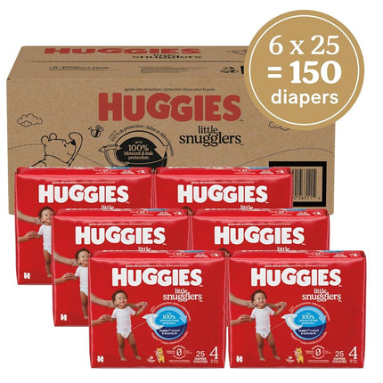 Huggies Little Snugglers Nappies Size 4 Size 4 150 Pack May Vary