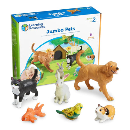Learning Resources Jumbo Pets, Set of 6, Role Play