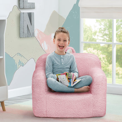 Sherpa Solid Colour Cozee Chair Sherpa Pink