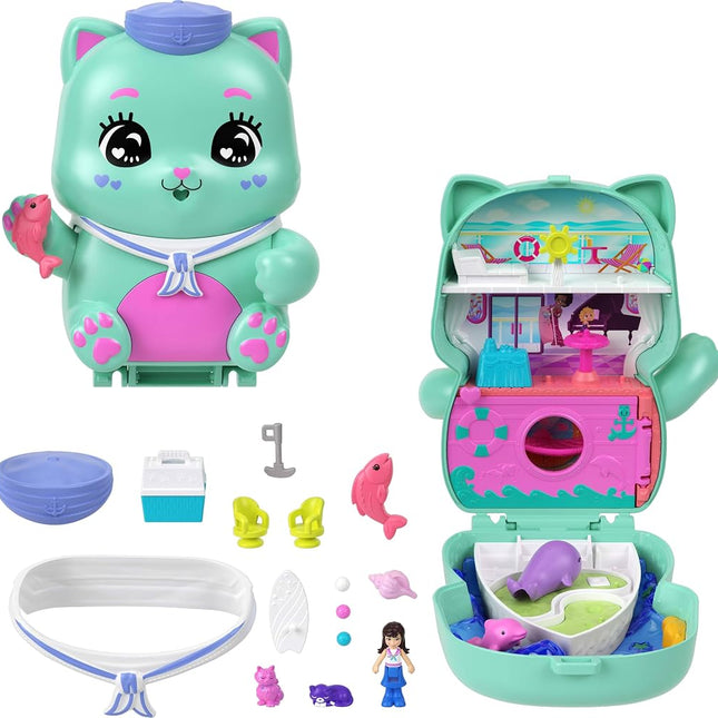 Polly Pocket Dolls and Playset, Set Sail Kitty Com