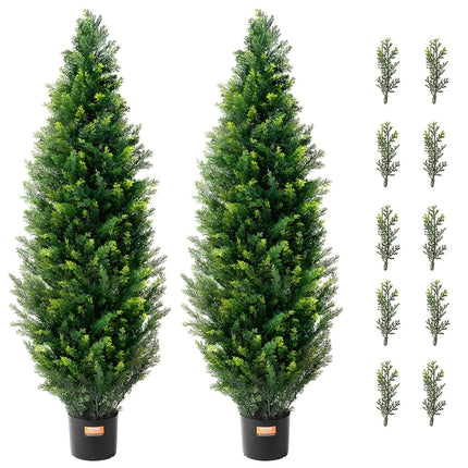 VEVOR Artificial Cedar Topiary Tree, 48 inch Tall 