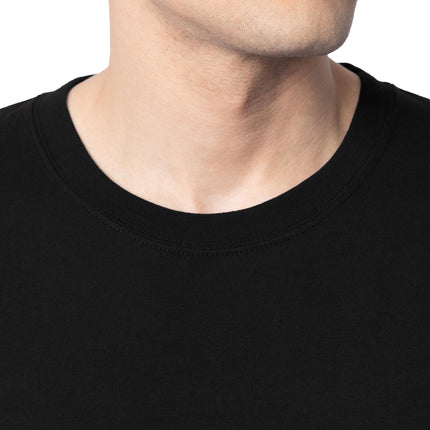 Camisetas de algodón Eversoft para hombre Fruit of the Loom (tallas normales y grandes), con bolsillo, paquete de 2, negras, talla L